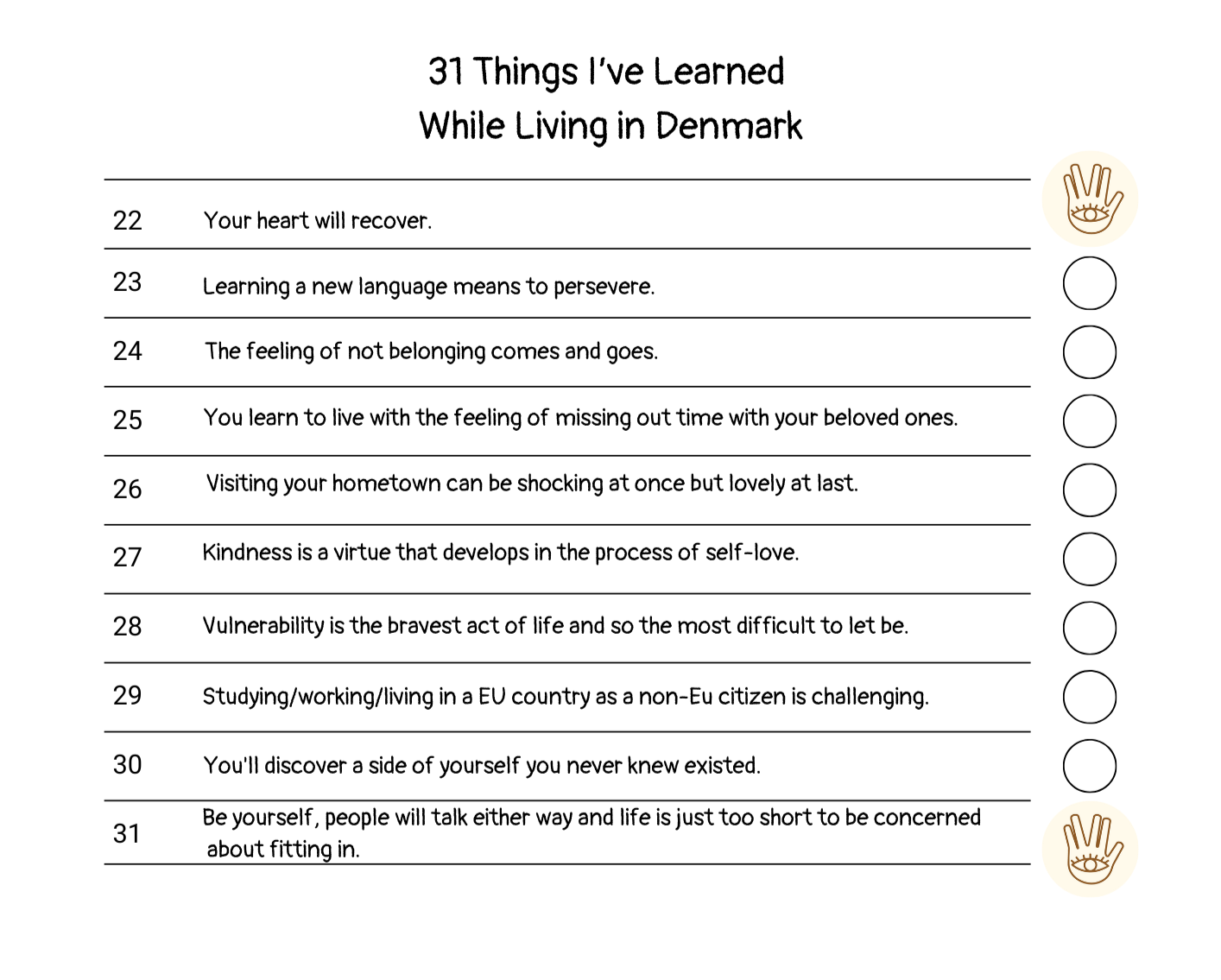 White paper with bullet points